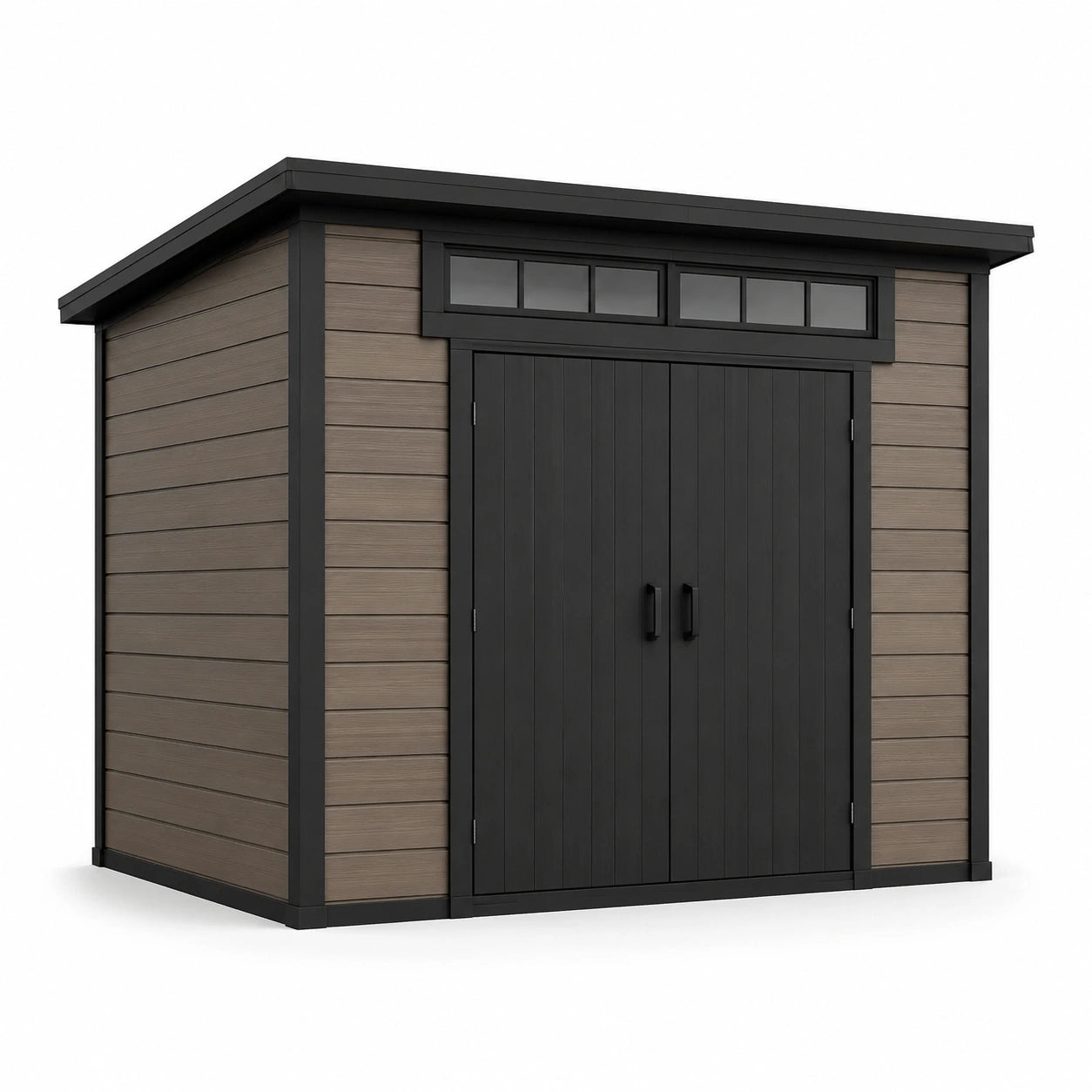 Abri de jardin en résine composite avec fenêtres