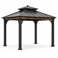 Pavillon en métal avec toit en acier galvanisé et aluminium 300x400 cm