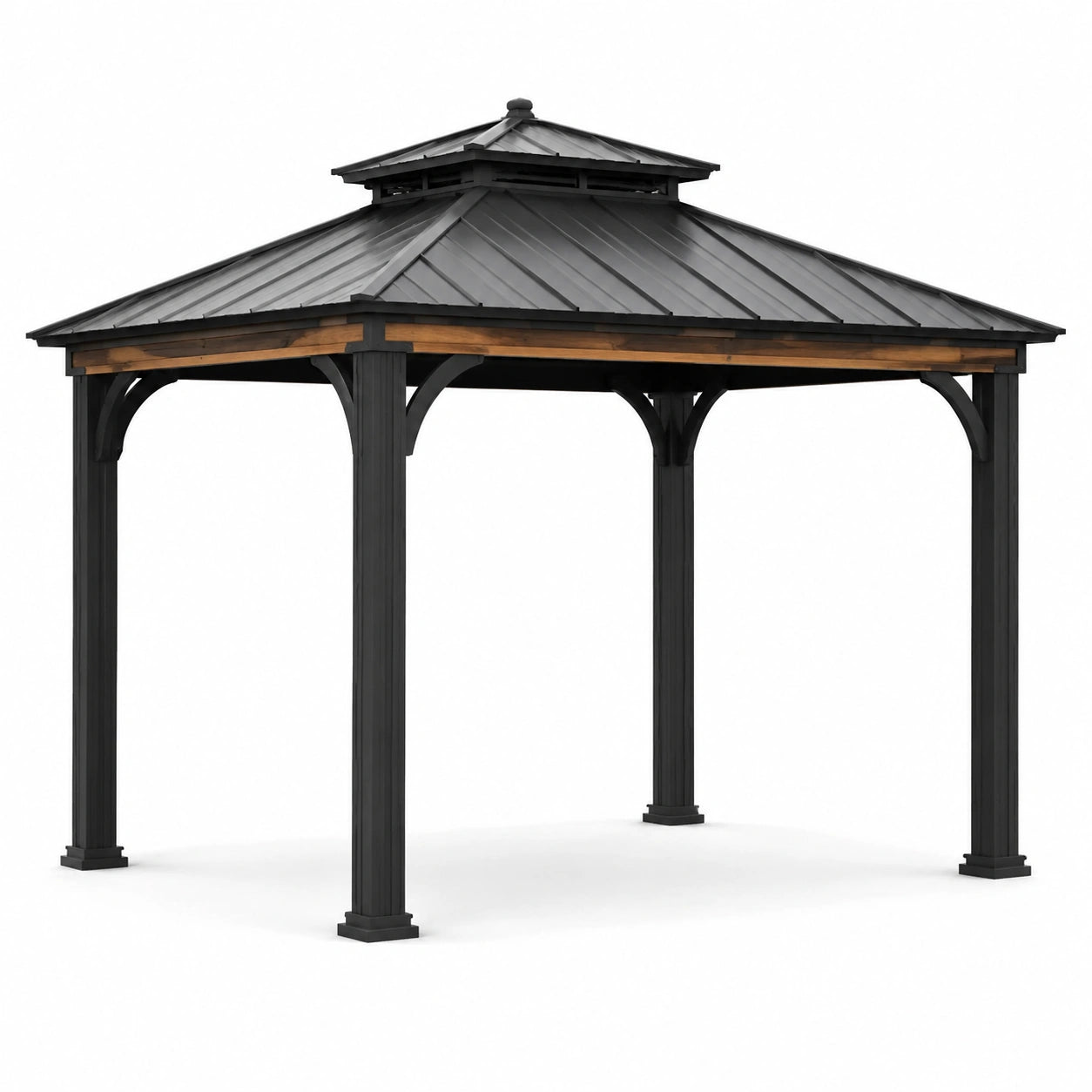 Pavillon en métal avec toit en acier galvanisé et aluminium 300x400 cm