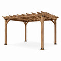 Pergola en bois d'acacia marron 300 x 400 x 250 cm