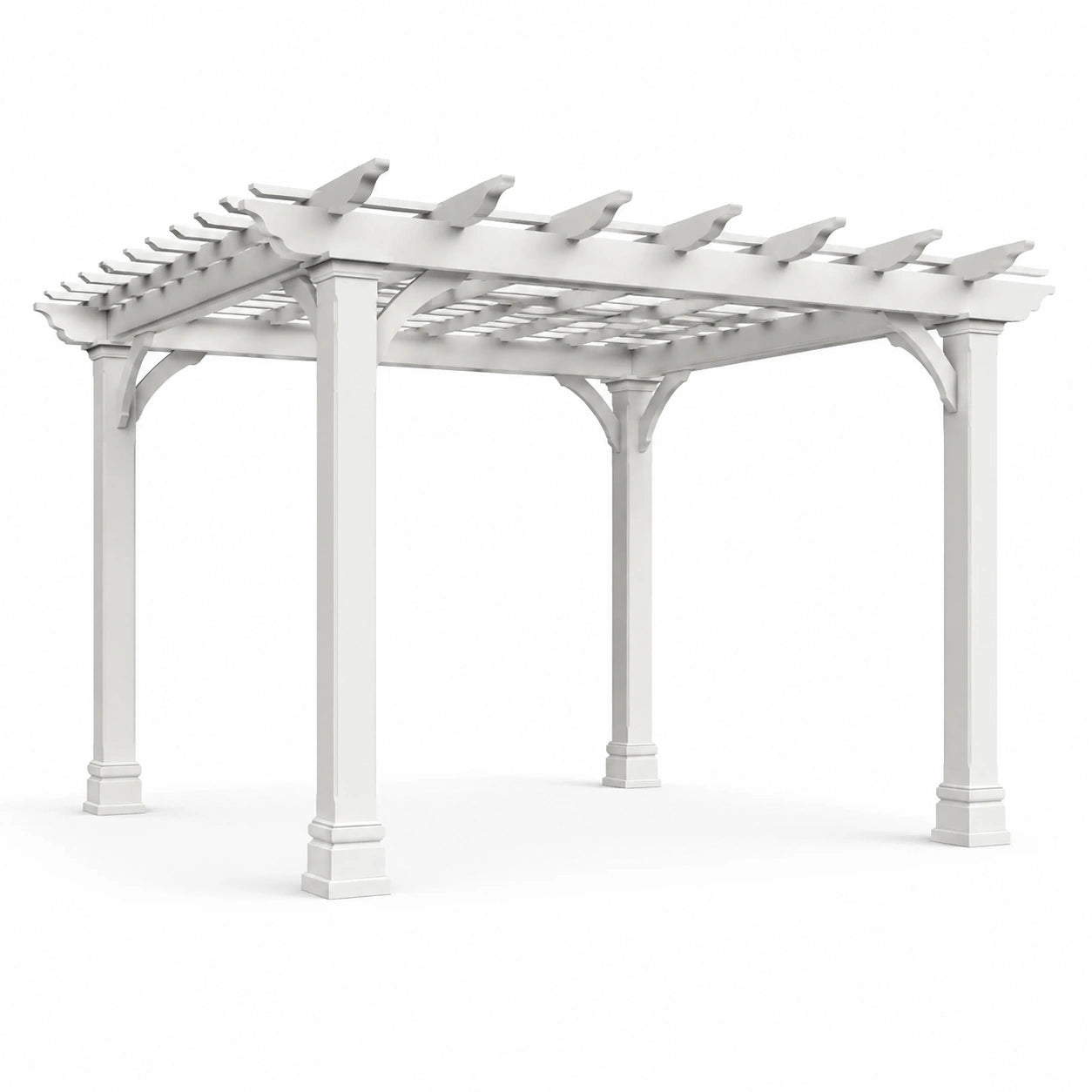 Pergola de Jardin en PVC Blanc 3x3m