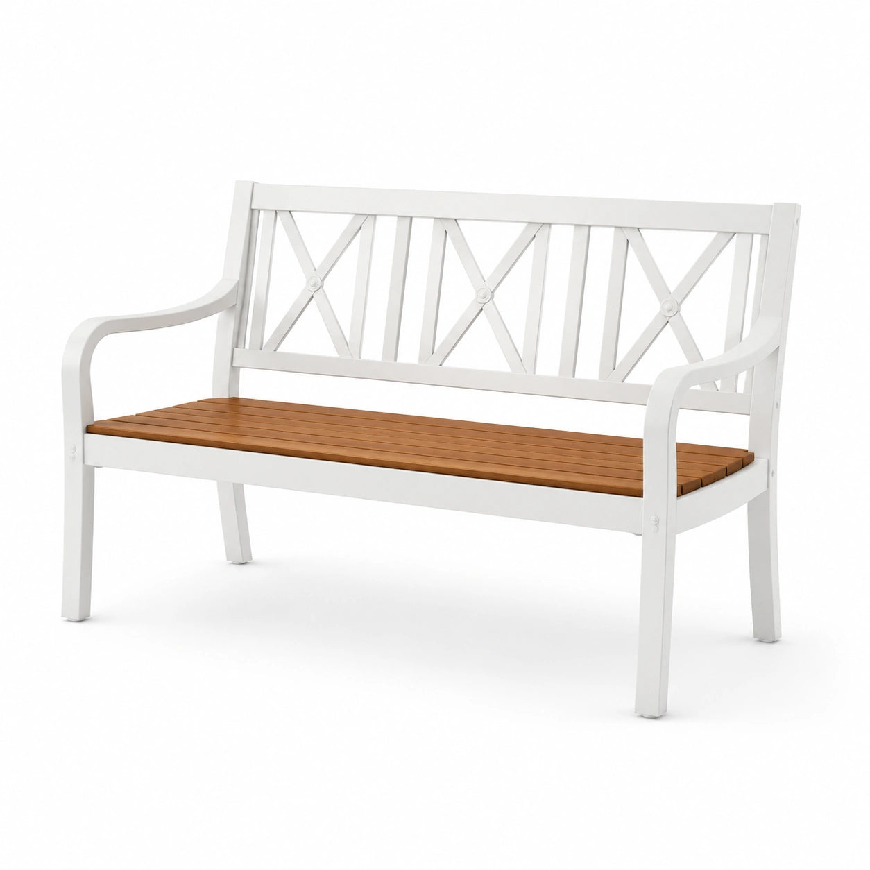 Banc de jardin en aluminium et teck