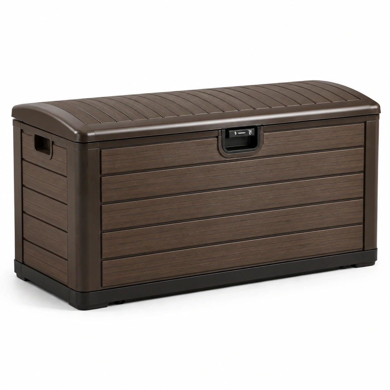 Coffre de rangement extérieur en polypropylène marron 120 x 55 x 60 cm