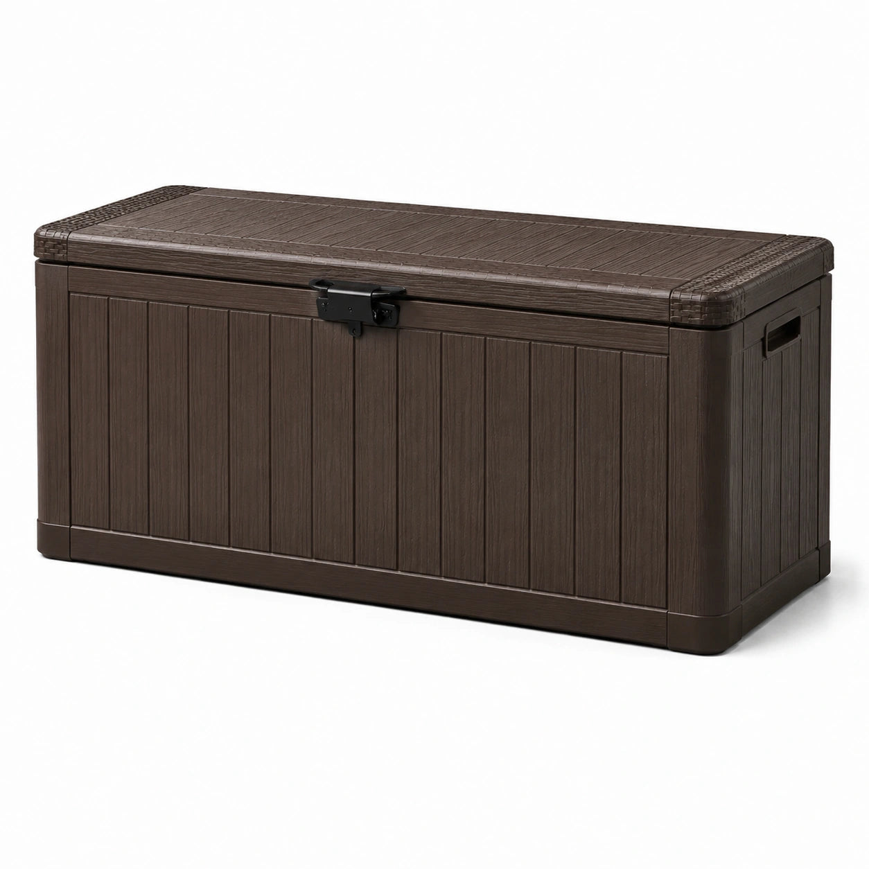 Coffre de rangement en plastique polypropylène marron 120x55x60 cm