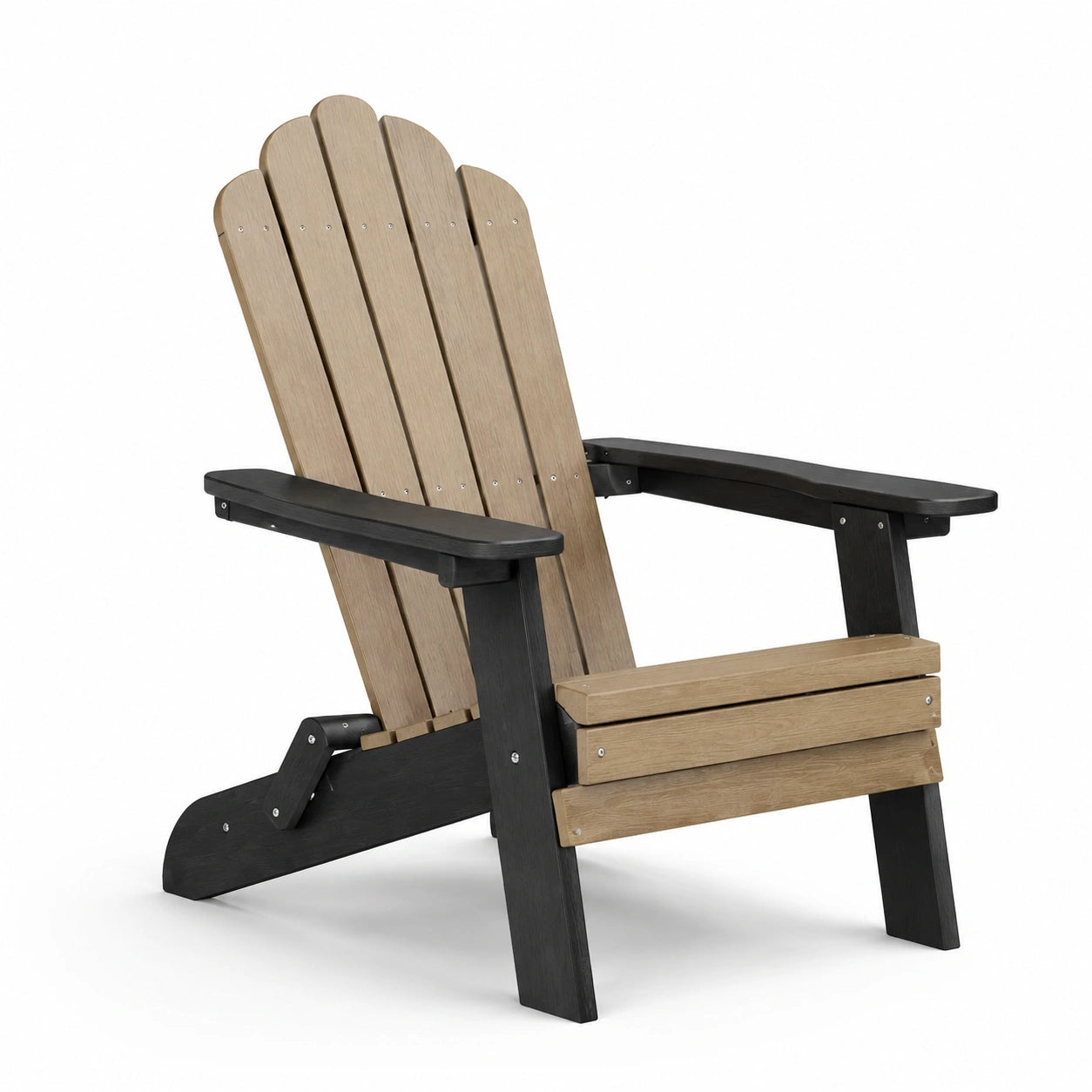 Chaise Adirondack en Bois Composite Brun et Noir